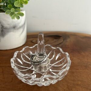 Crystal Glass Ring  Jewelry Holder